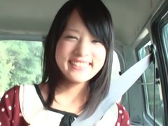 Mikako Abe gets horny while riding in the car