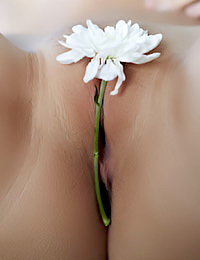 Vicky is smoking-hot in her white lace nightie today.